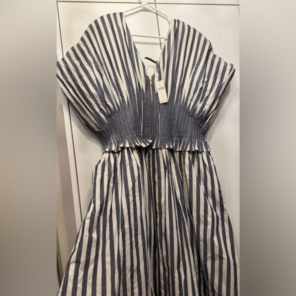 NWT Size S - Anthropologie 100% Cotton Zip-Front Midi Dress (NWT US$ 180) - Picture 5 of 16